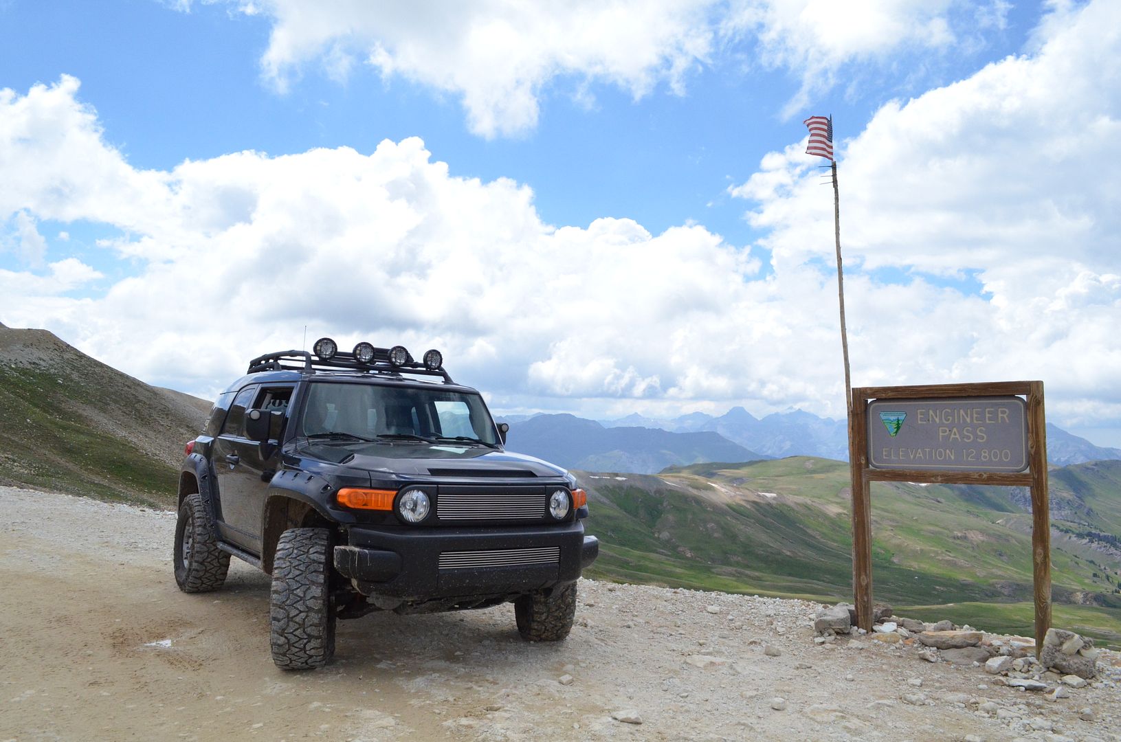 FJ's with mountain and summit passes sign photos Toyota FJ Cruiser Forum